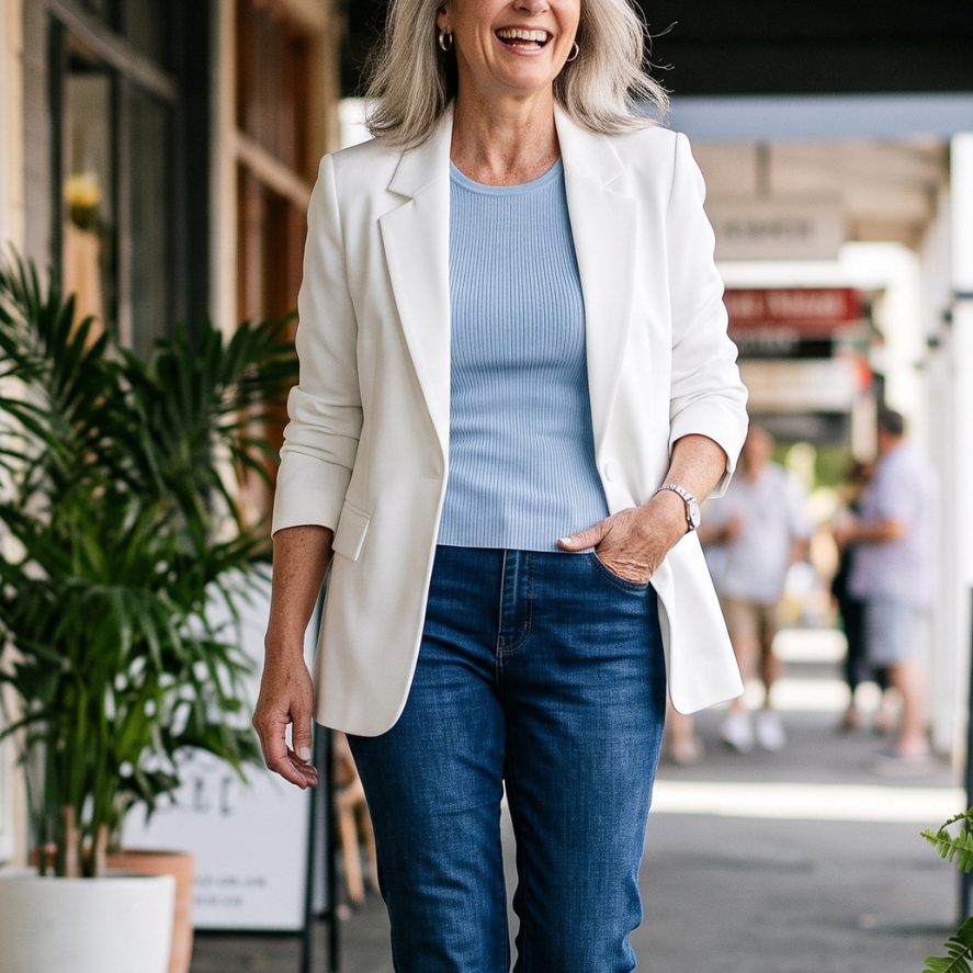 Charlotte | Blazer with Notched Lapel and Single Button