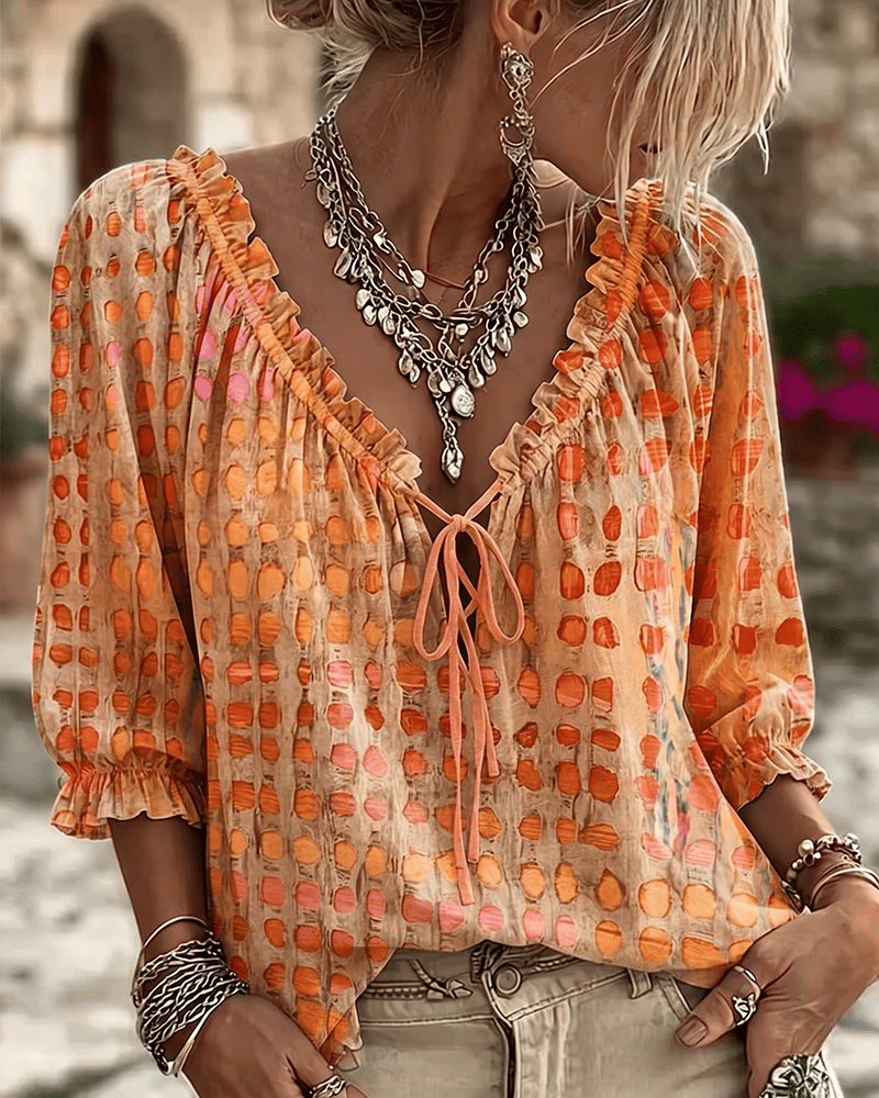 Araminta -V-Neck Blouse