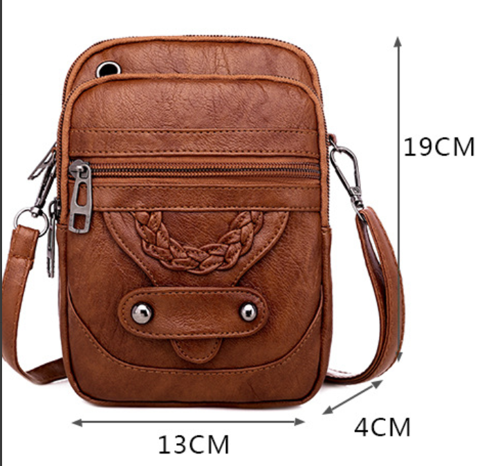 Carice™ Vintage Leather Bag - Timeless Retro Everyday Style