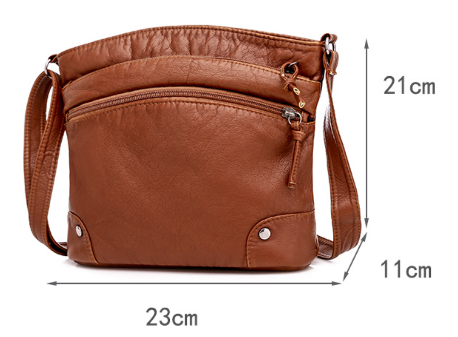 Freya™ Leather Shoulder Bag - Elegant Everyday Functional Style