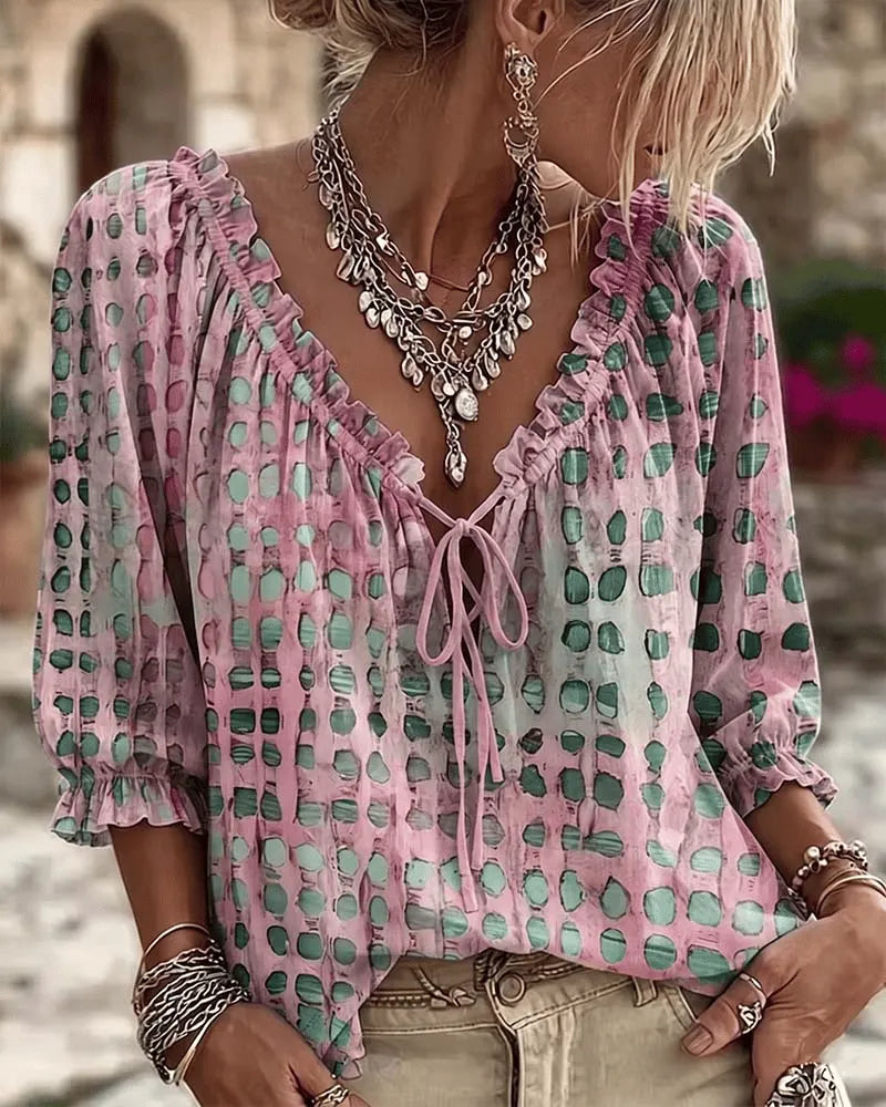 Araminta -V-Neck Blouse