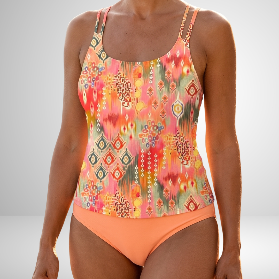 Tamara™ Printed tankini with double strap