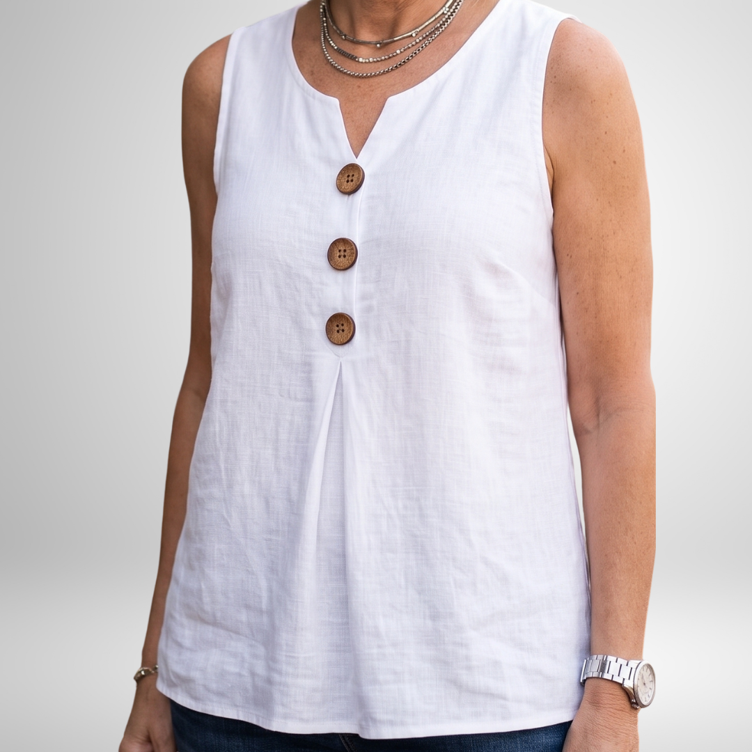 Maryellen | Sleeveless Button Tank Top