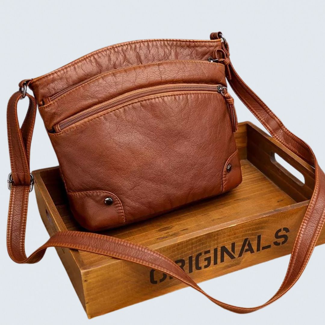 Freya™ Leather Shoulder Bag - Elegant Everyday Functional Style