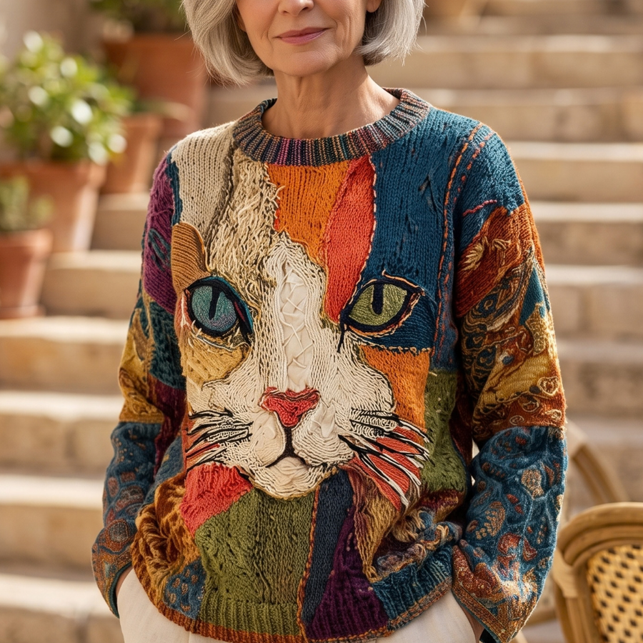 Zaira | Artistic Cat Statement Top