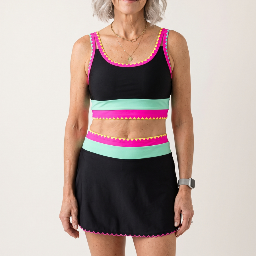 Myra | Elegant three-piece swimsuit with colour blocks