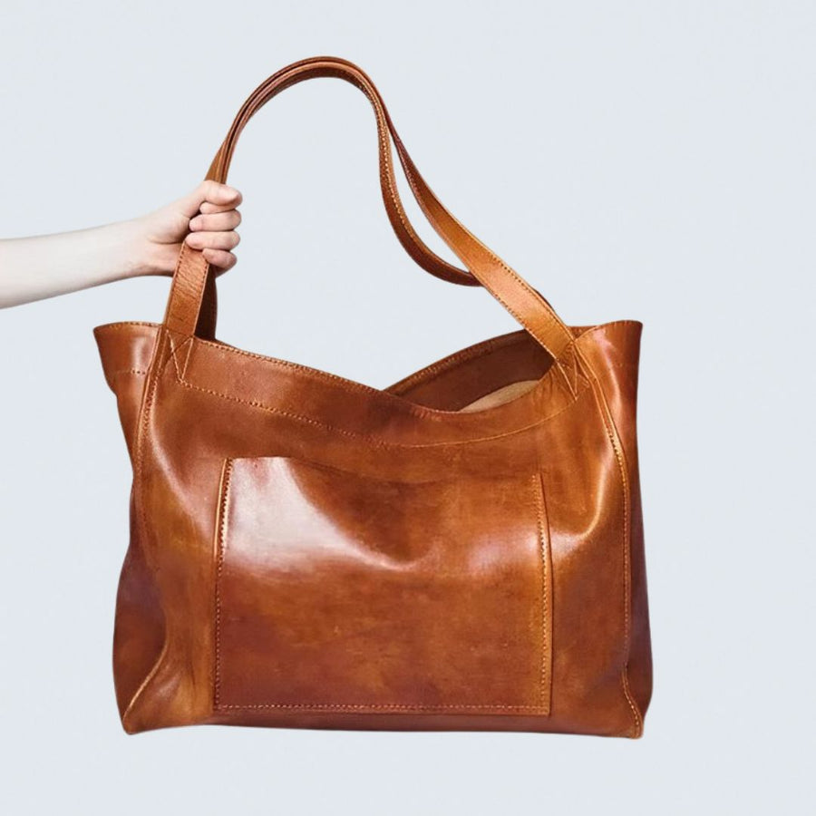 Zaira™ Vintage Leather Bag - Timeless Structured Everyday Style