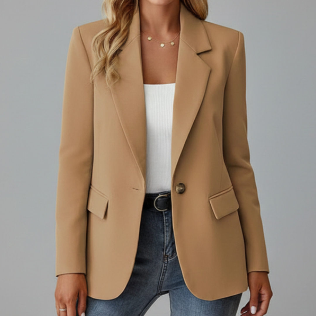 Charlotte | Blazer with Notched Lapel and Single Button