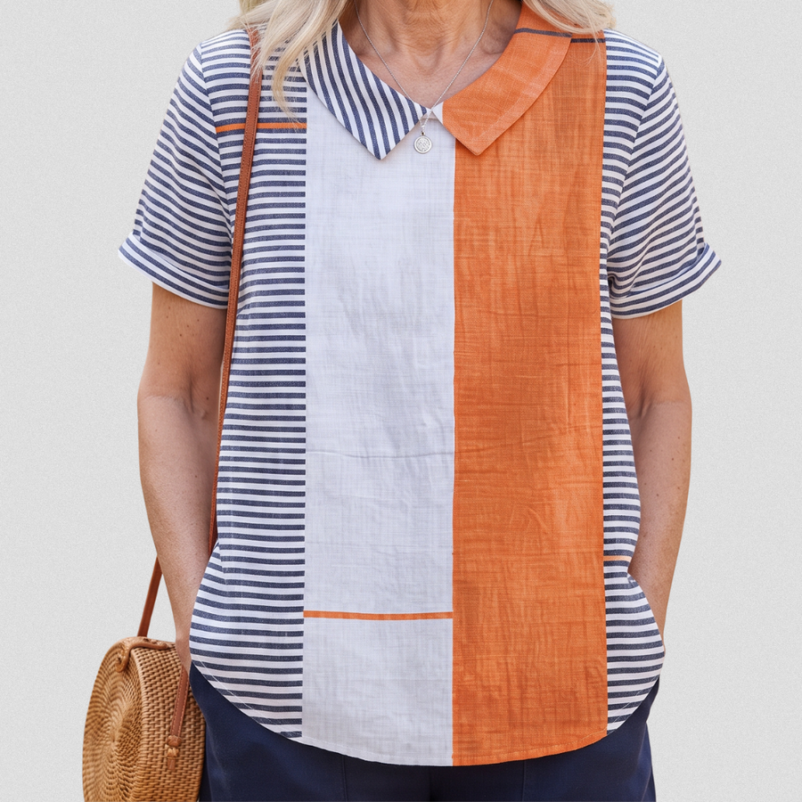 Skye - Colour Block Striped Shirt