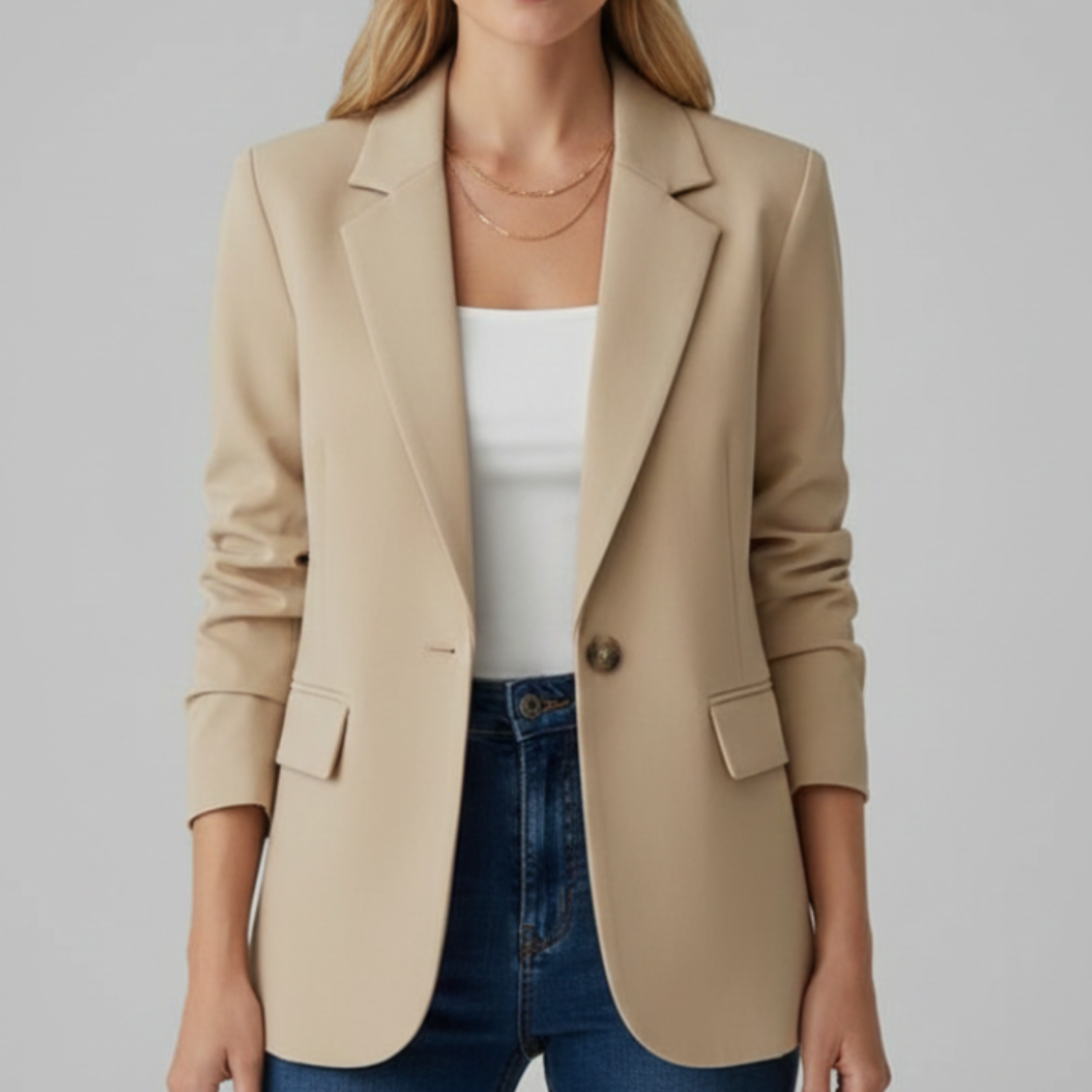 Charlotte | Blazer with Notched Lapel and Single Button