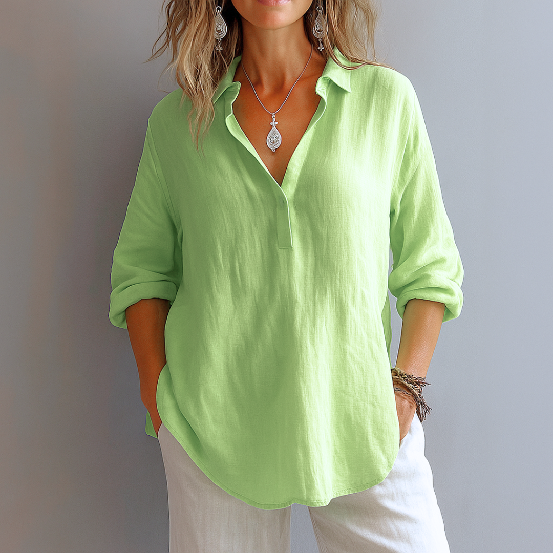 Elise Moreau | Blush Linen Relaxed Shirt