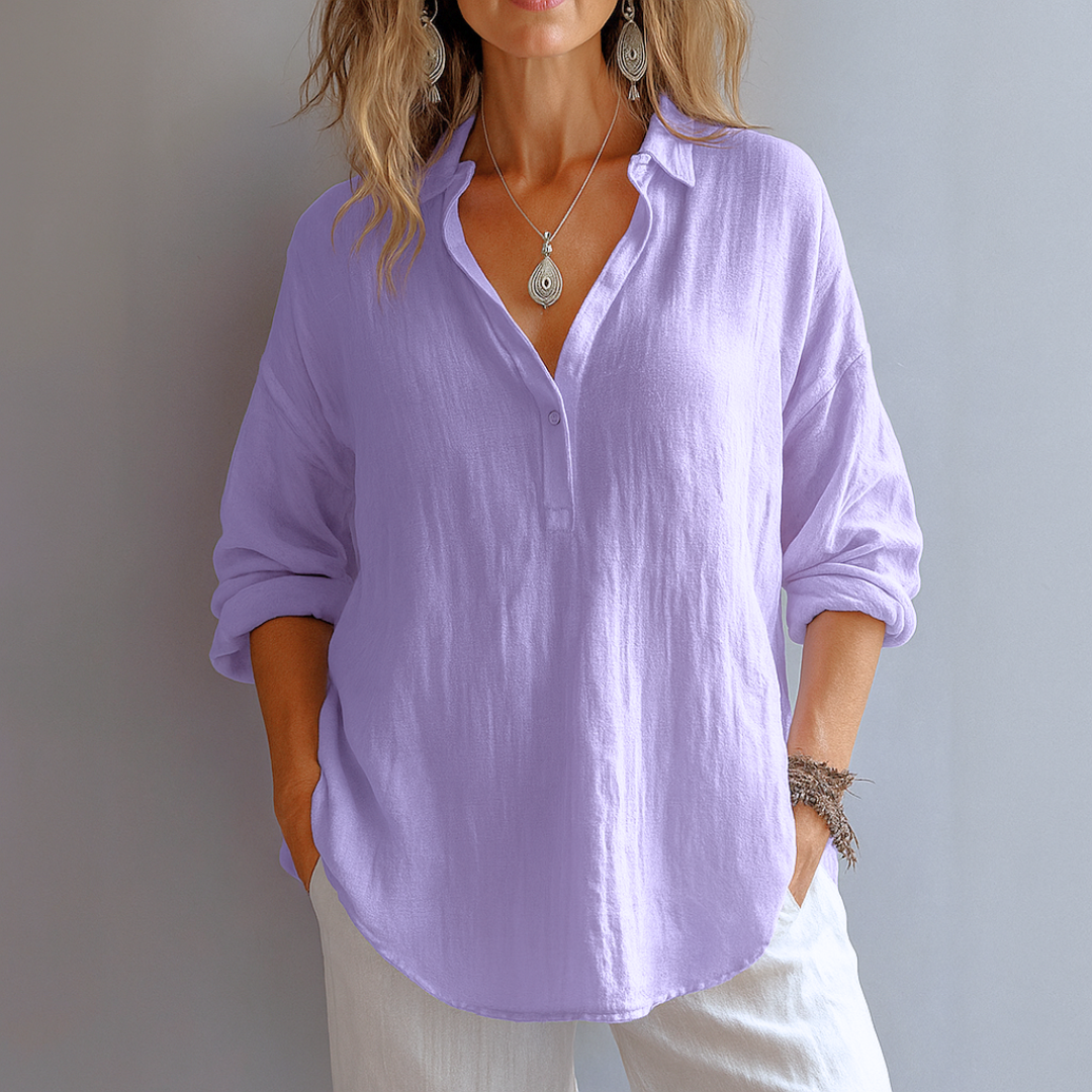 Elise Moreau | Blush Linen Relaxed Shirt