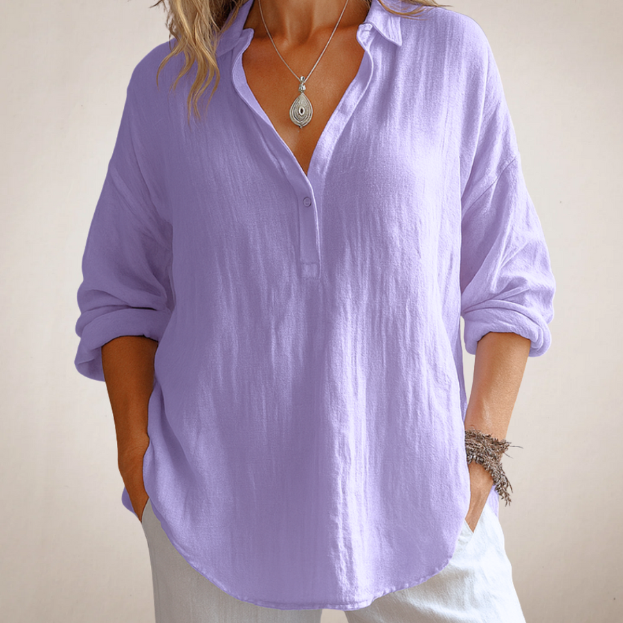 Elise Moreau | Blush Linen Relaxed Shirt
