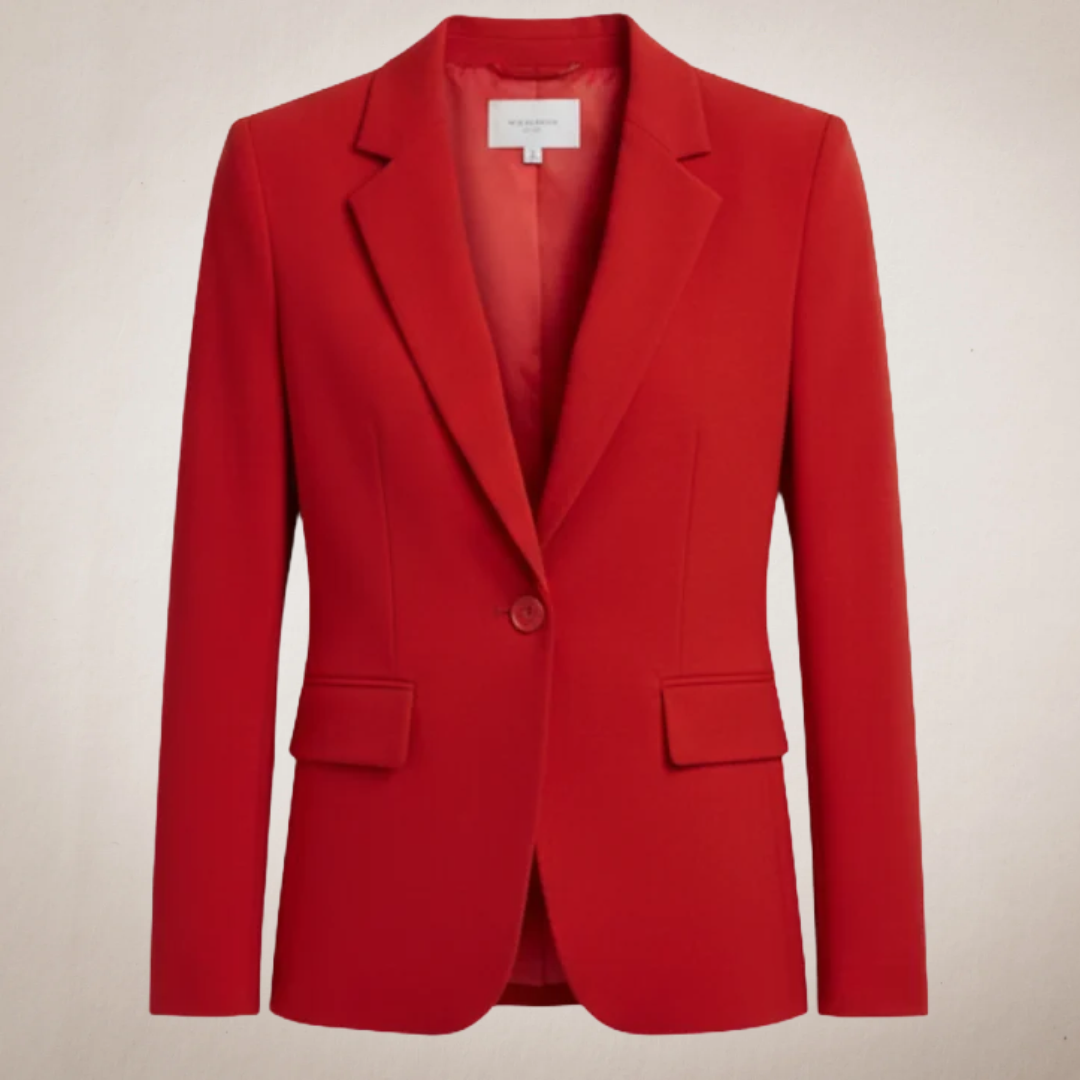 Char| Blazer with Notched Lapel and Single Button