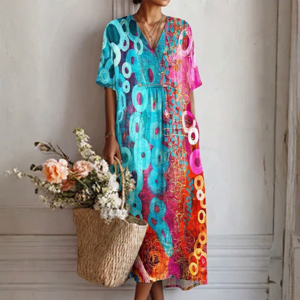 Amara | Vibrant Tie-Dye Dress