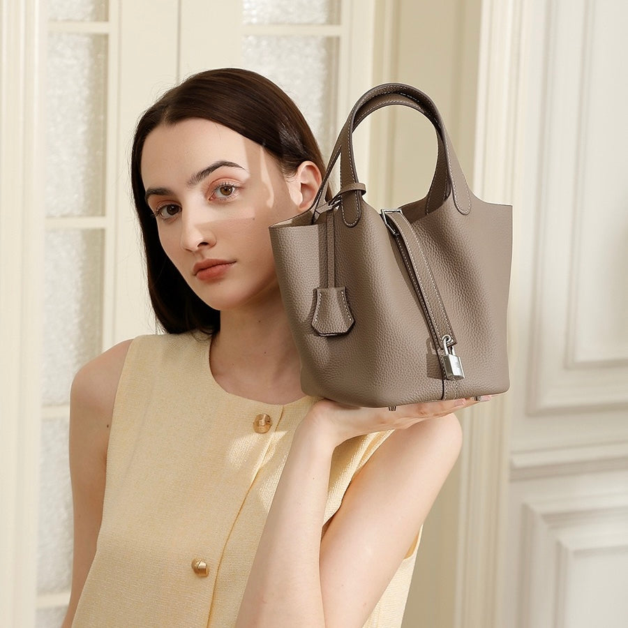 Elowen™ Genuine Leather Basket Bag - Woven Everyday Luxe Style