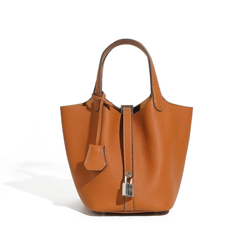 Elowen™ Genuine Leather Basket Bag - Woven Everyday Luxe Style