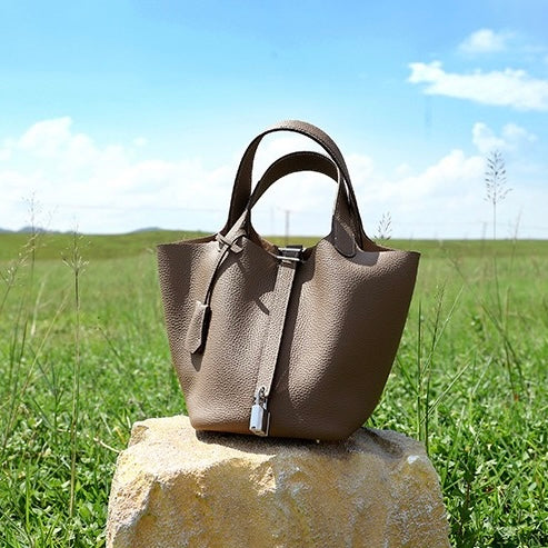 Elowen™ Genuine Leather Basket Bag - Woven Everyday Luxe Style