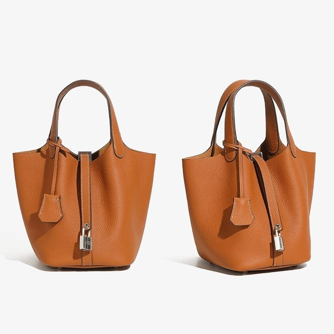 Elowen™ Genuine Leather Basket Bag - Woven Everyday Luxe Style