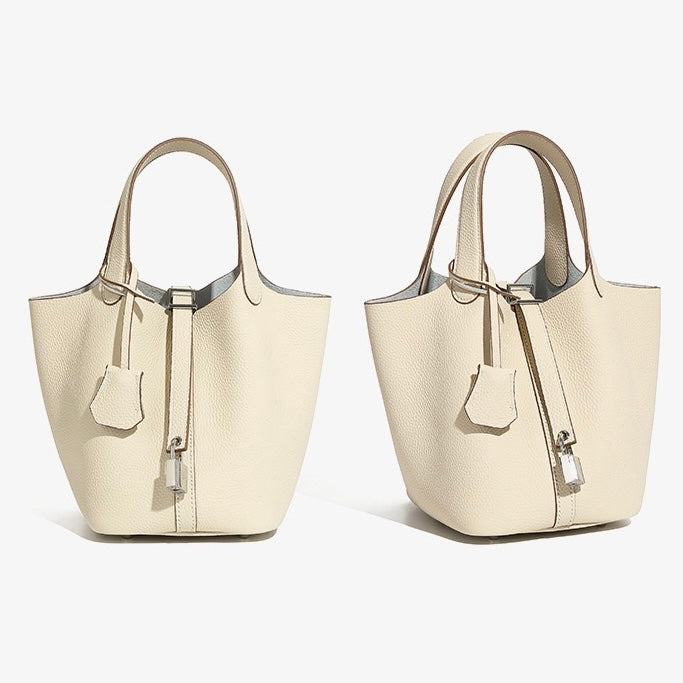 Elowen™ Genuine Leather Basket Bag - Woven Everyday Luxe Style