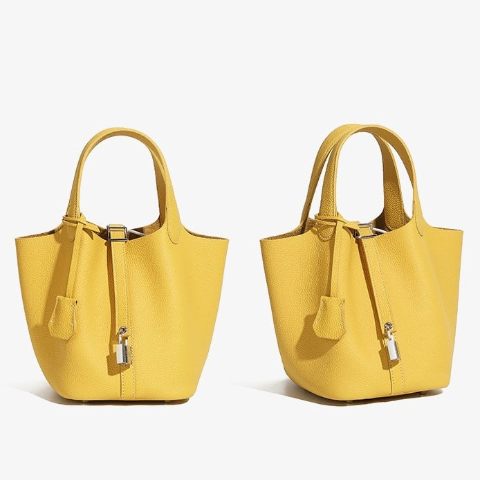 Elowen™ Genuine Leather Basket Bag - Woven Everyday Luxe Style