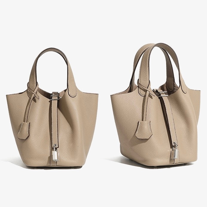 Elowen™ Genuine Leather Basket Bag - Woven Everyday Luxe Style