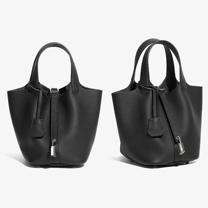 Elowen™ Genuine Leather Basket Bag - Woven Everyday Luxe Style