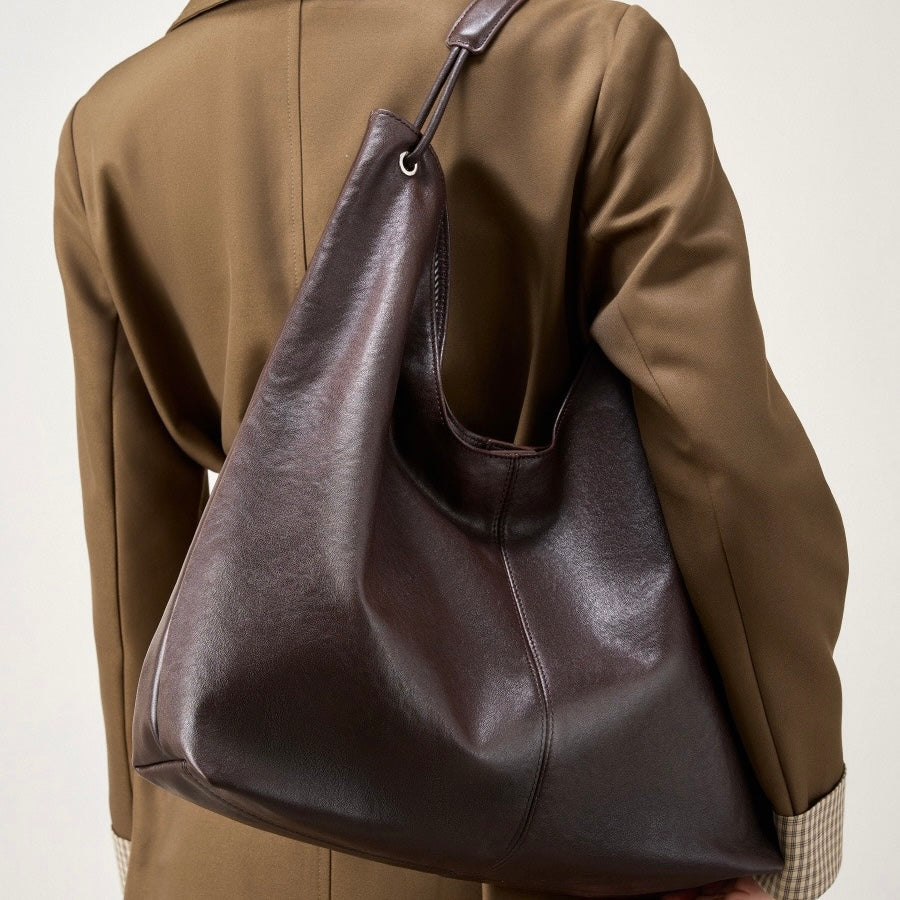 Novia™ Minimalist Leather Tote Bag - Clean Everyday Essential Style