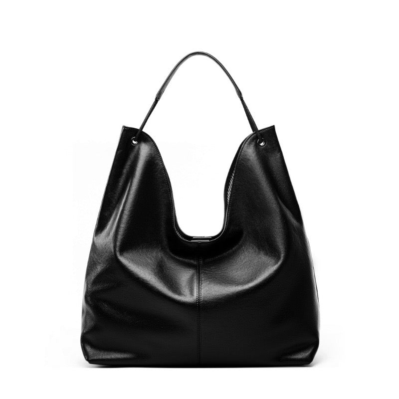 Novia™ Minimalist Leather Tote Bag - Clean Everyday Essential Style