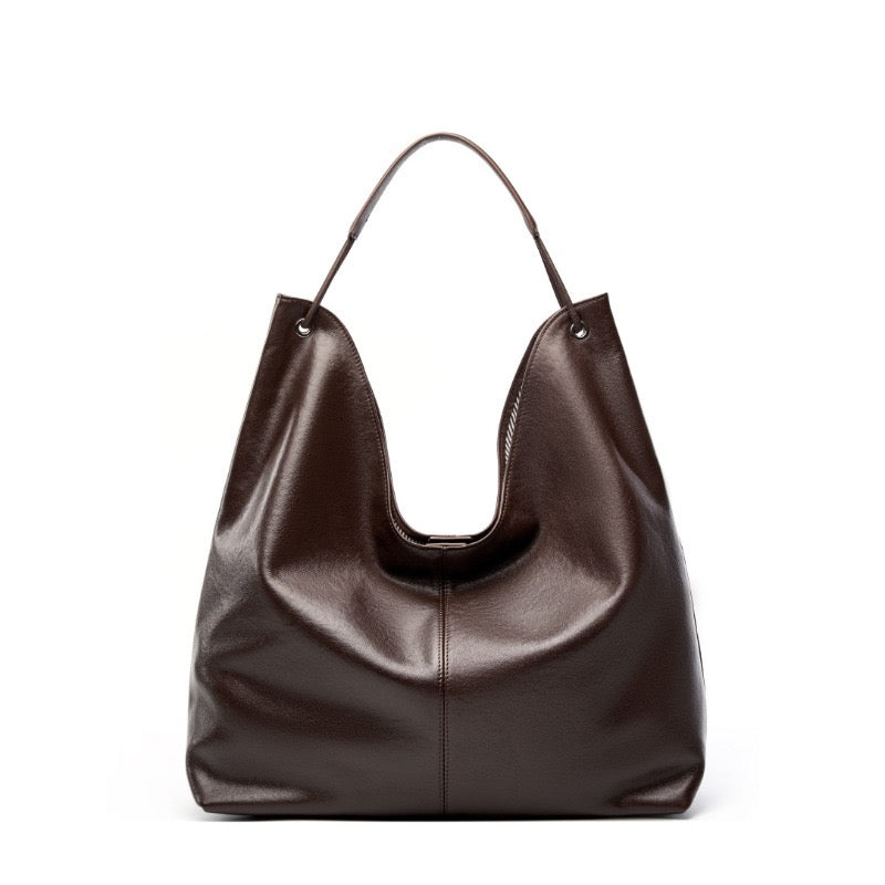 Novia™ Minimalist Leather Tote Bag - Clean Everyday Essential Style