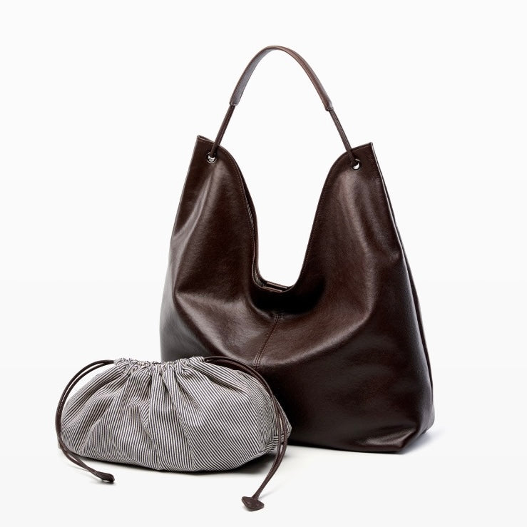 Novia™ Minimalist Leather Tote Bag - Clean Everyday Essential Style