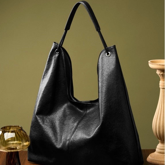 Novia™ Minimalist Leather Tote Bag - Clean Everyday Essential Style