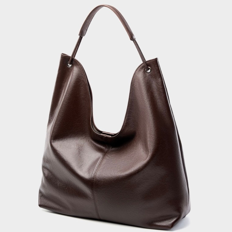 Novia™ Minimalist Leather Tote Bag - Clean Everyday Essential Style