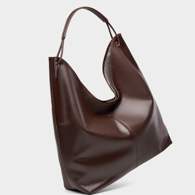 Novia™ Minimalist Leather Tote Bag - Clean Everyday Essential Style
