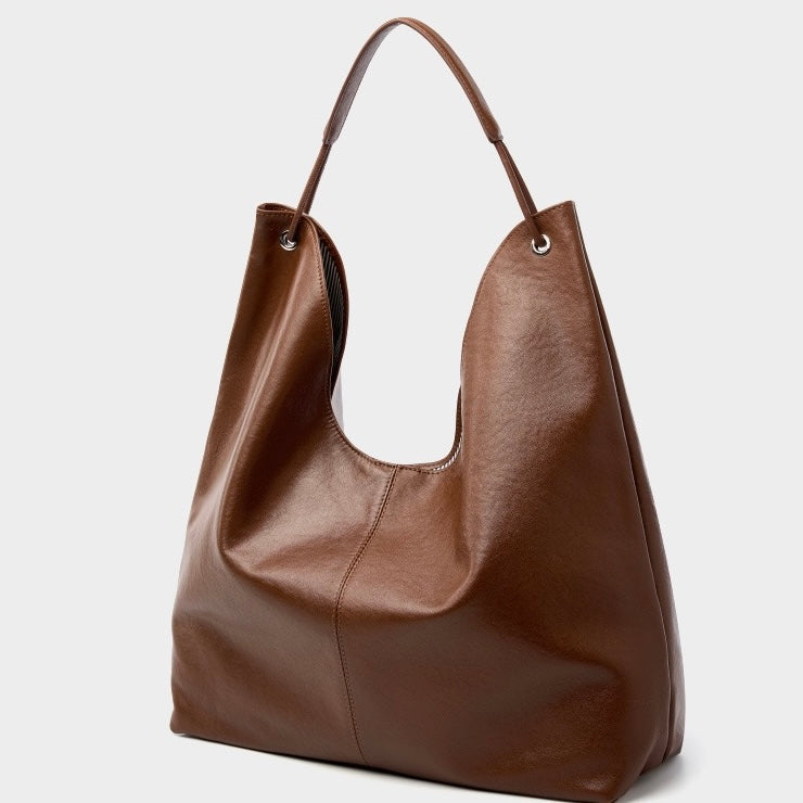 Novia™ Minimalist Leather Tote Bag - Clean Everyday Essential Style