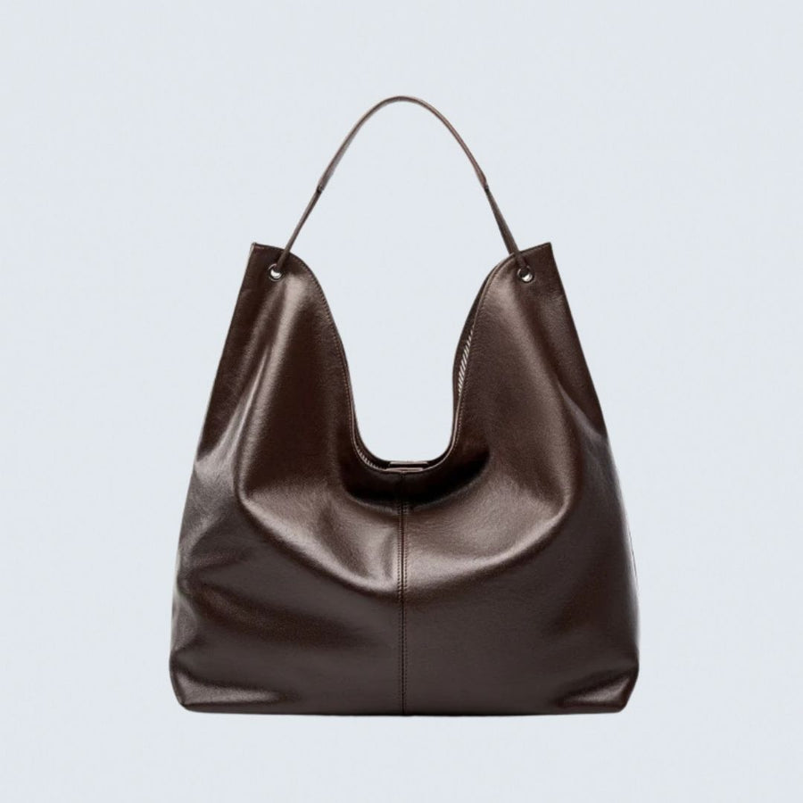 Novia™ Minimalist Leather Tote Bag - Clean Everyday Essential Style