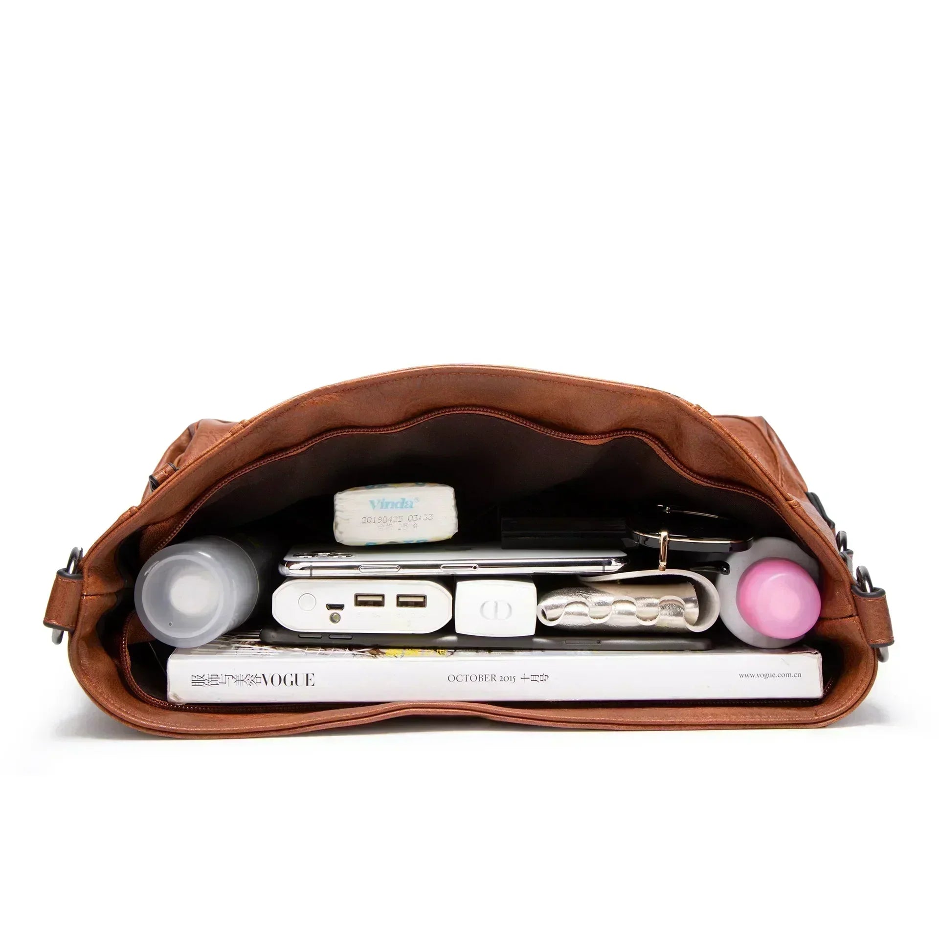 Ines™ Casual Leather Bag - Relaxed Everyday Functional Style