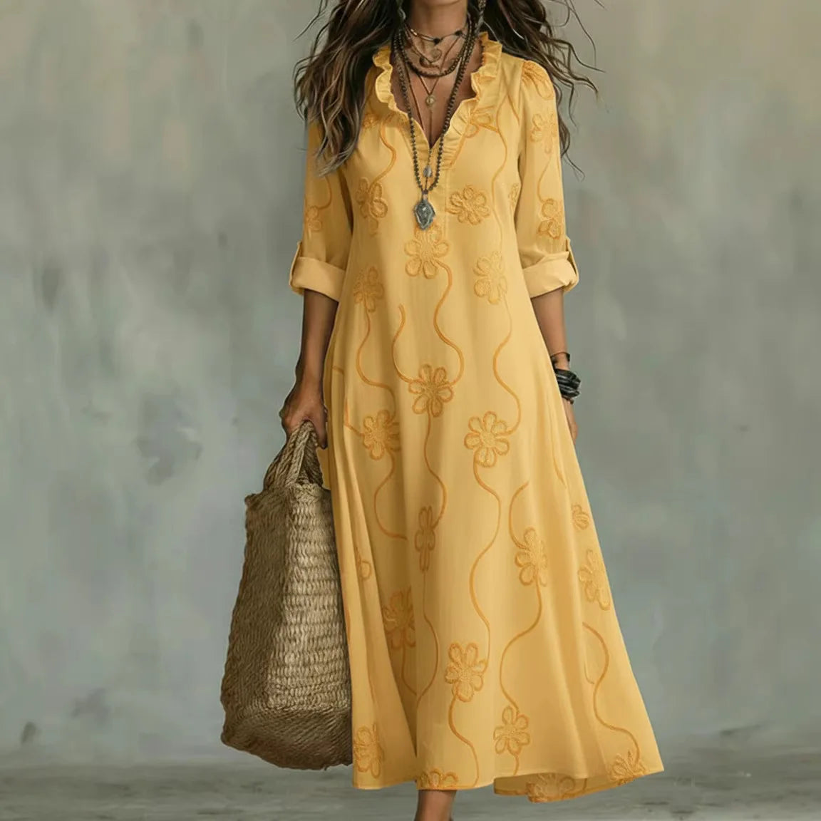 Sienna™ | Tummy-Hiding Floral Summer Dress