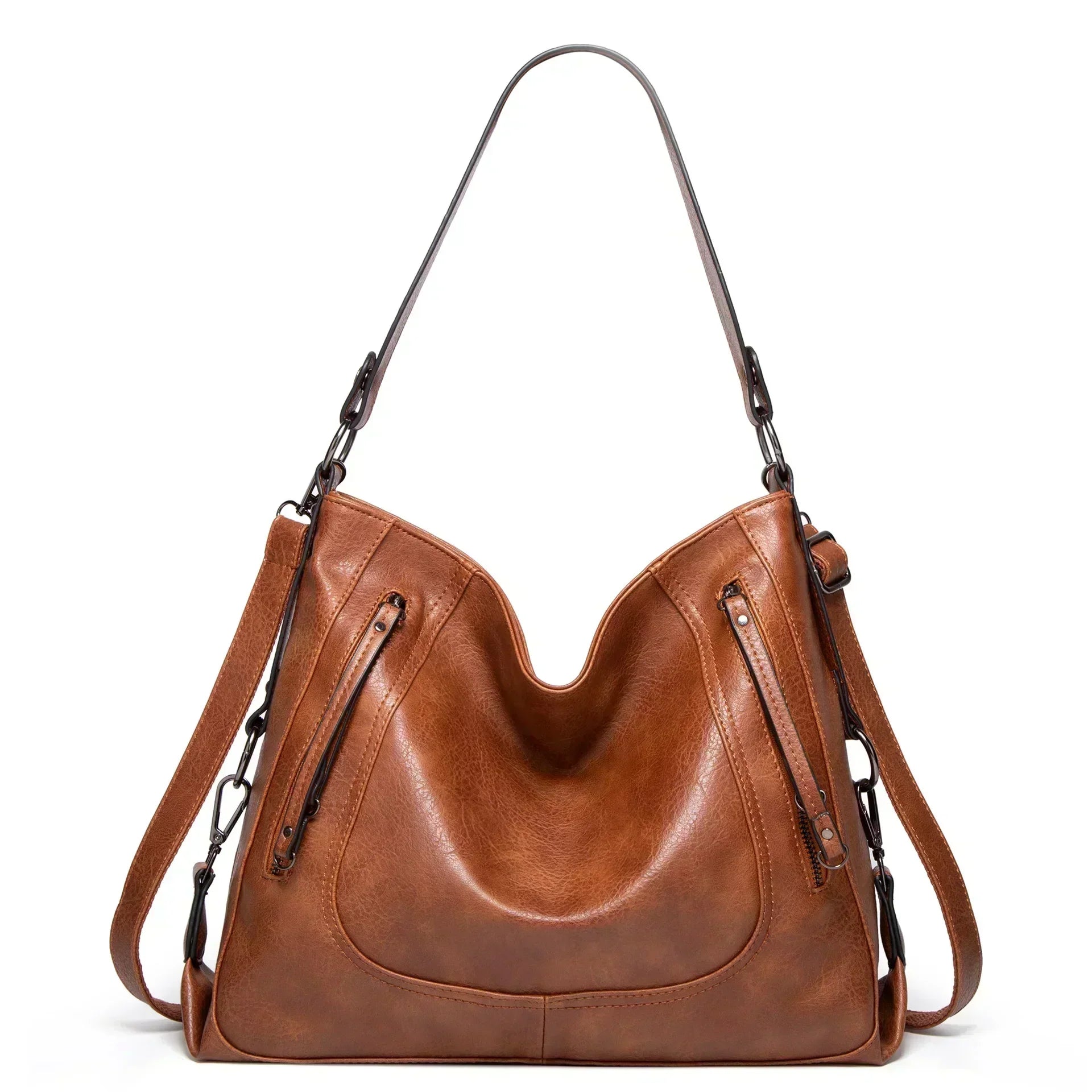 Ines™ Casual Leather Bag - Relaxed Everyday Functional Style