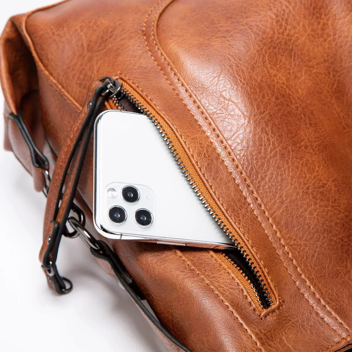 Ines™ Casual Leather Bag - Relaxed Everyday Functional Style