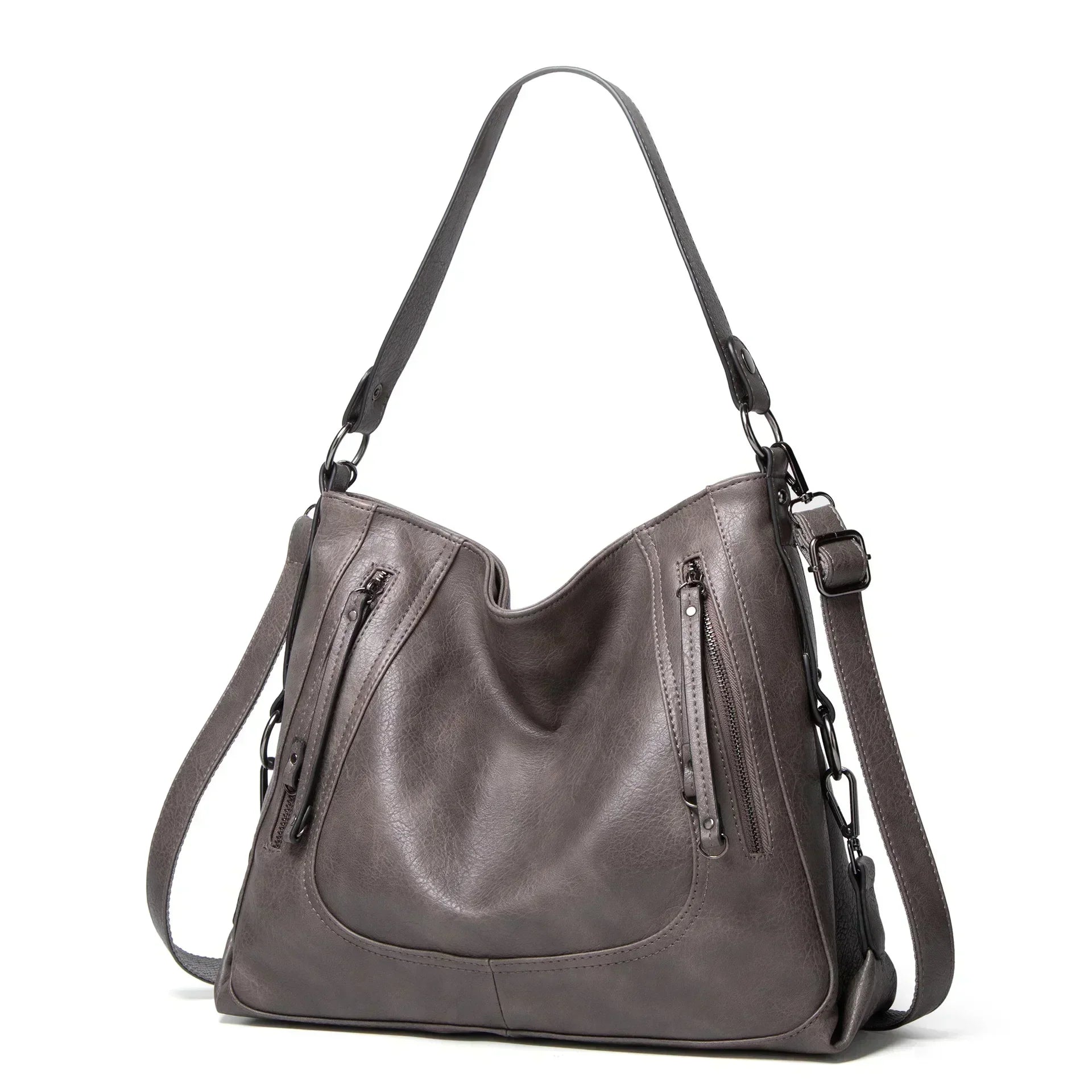 Ines™ Casual Leather Bag - Relaxed Everyday Functional Style
