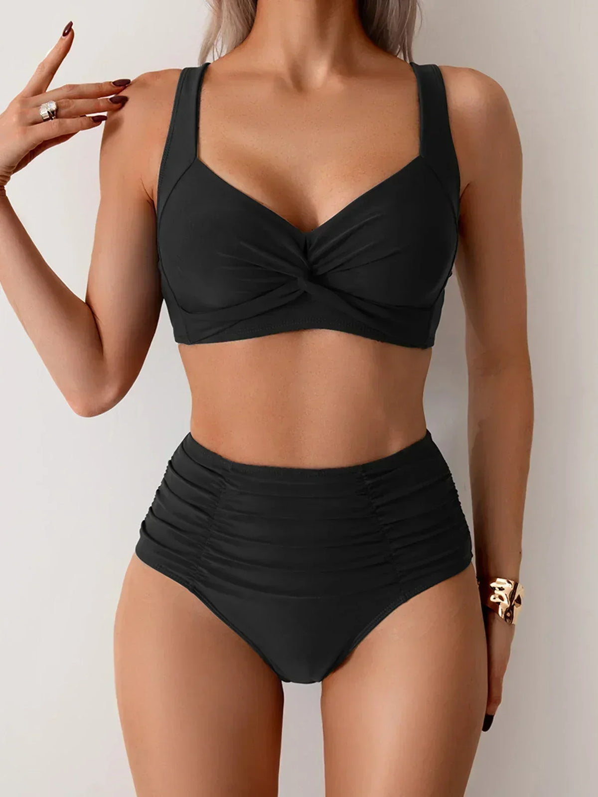 Fryderyka | Ruffled Bandeau Bikini