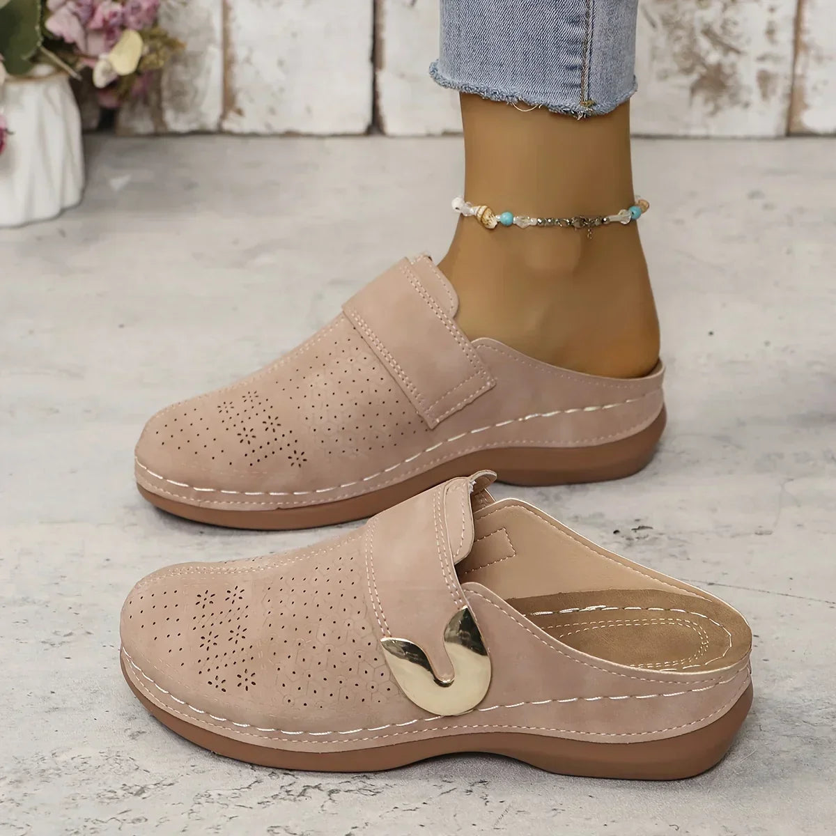 Caprielle™ Chic Supportive Wedge Sandals