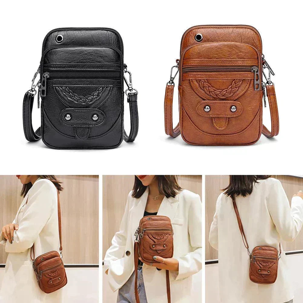 Carice™ Vintage Leather Bag - Timeless Retro Everyday Style