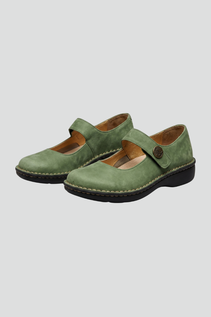 Joan | Orthopaedic Mary Jane Flats with Strap Closure