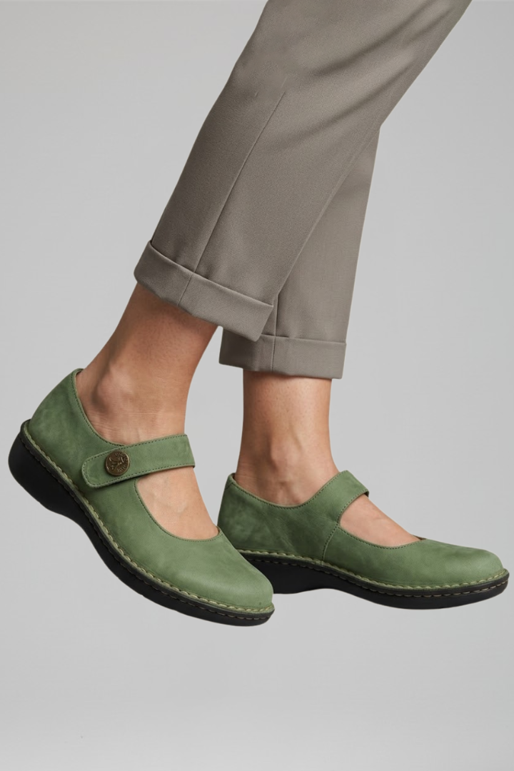 Joan | Orthopaedic Mary Jane Flats with Strap Closure