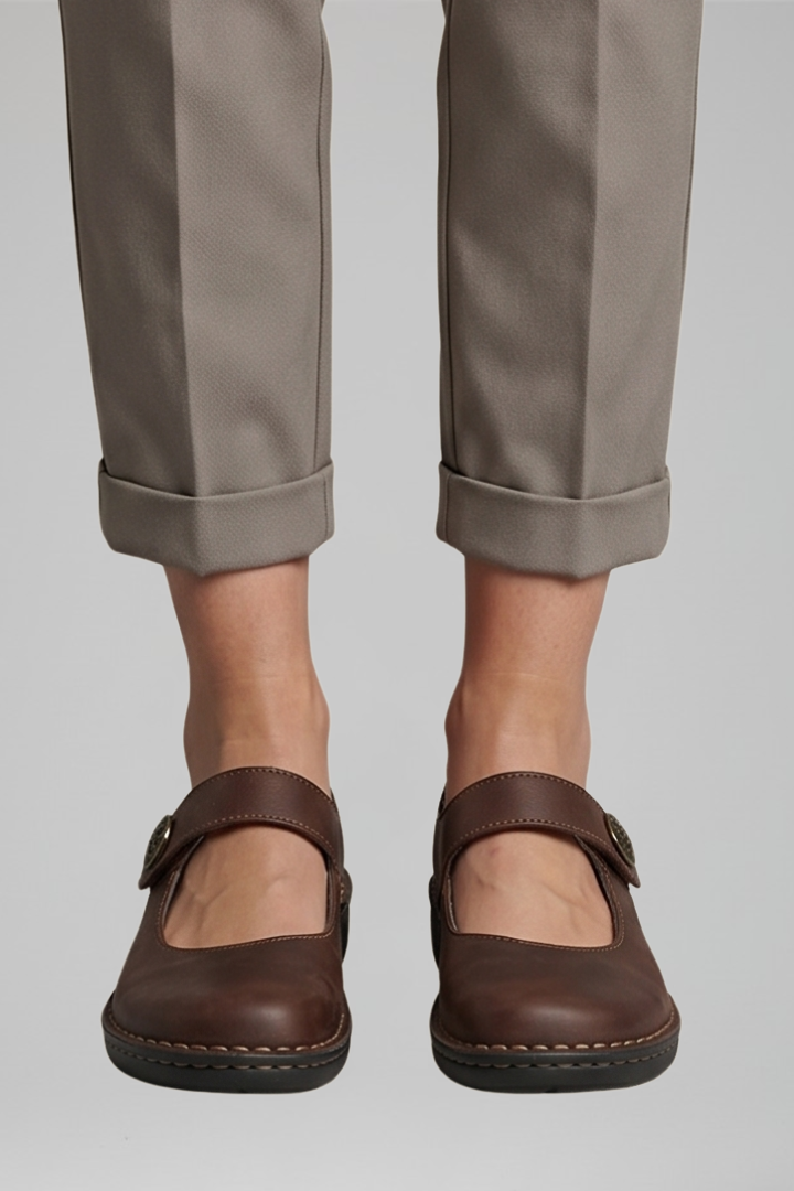 Joan | Orthopaedic Mary Jane Flats with Strap Closure