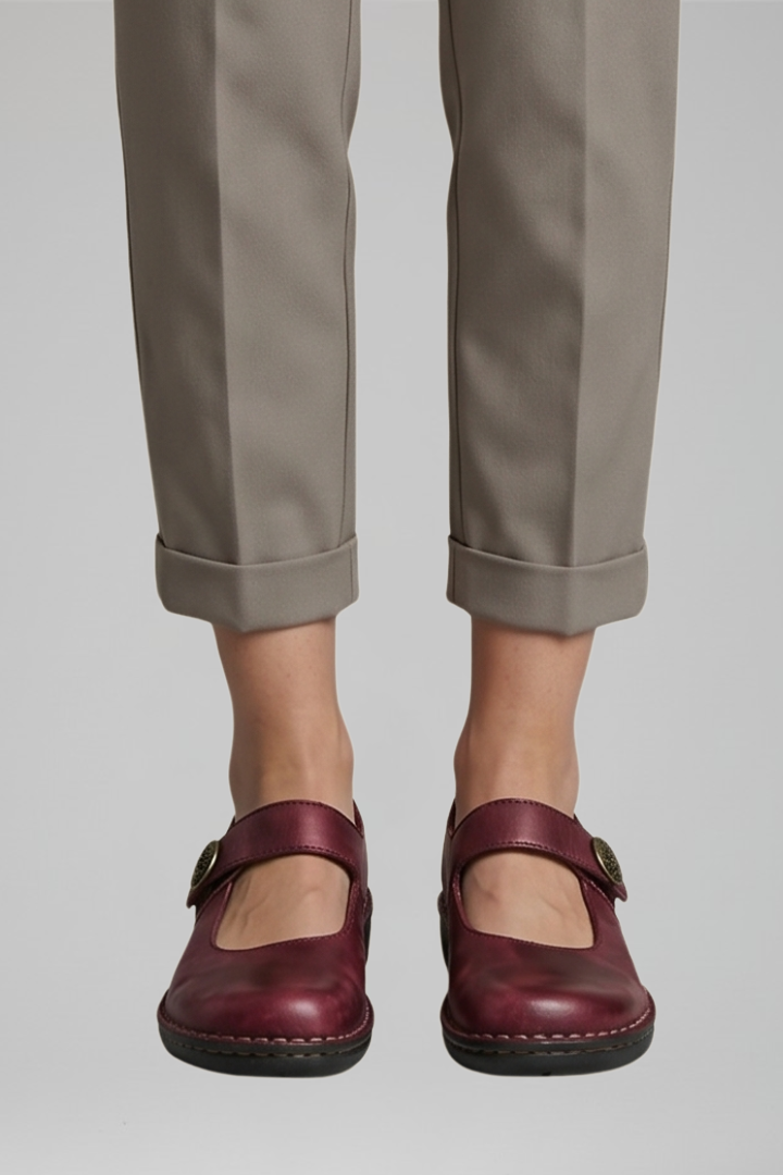 Joan | Orthopaedic Mary Jane Flats with Strap Closure