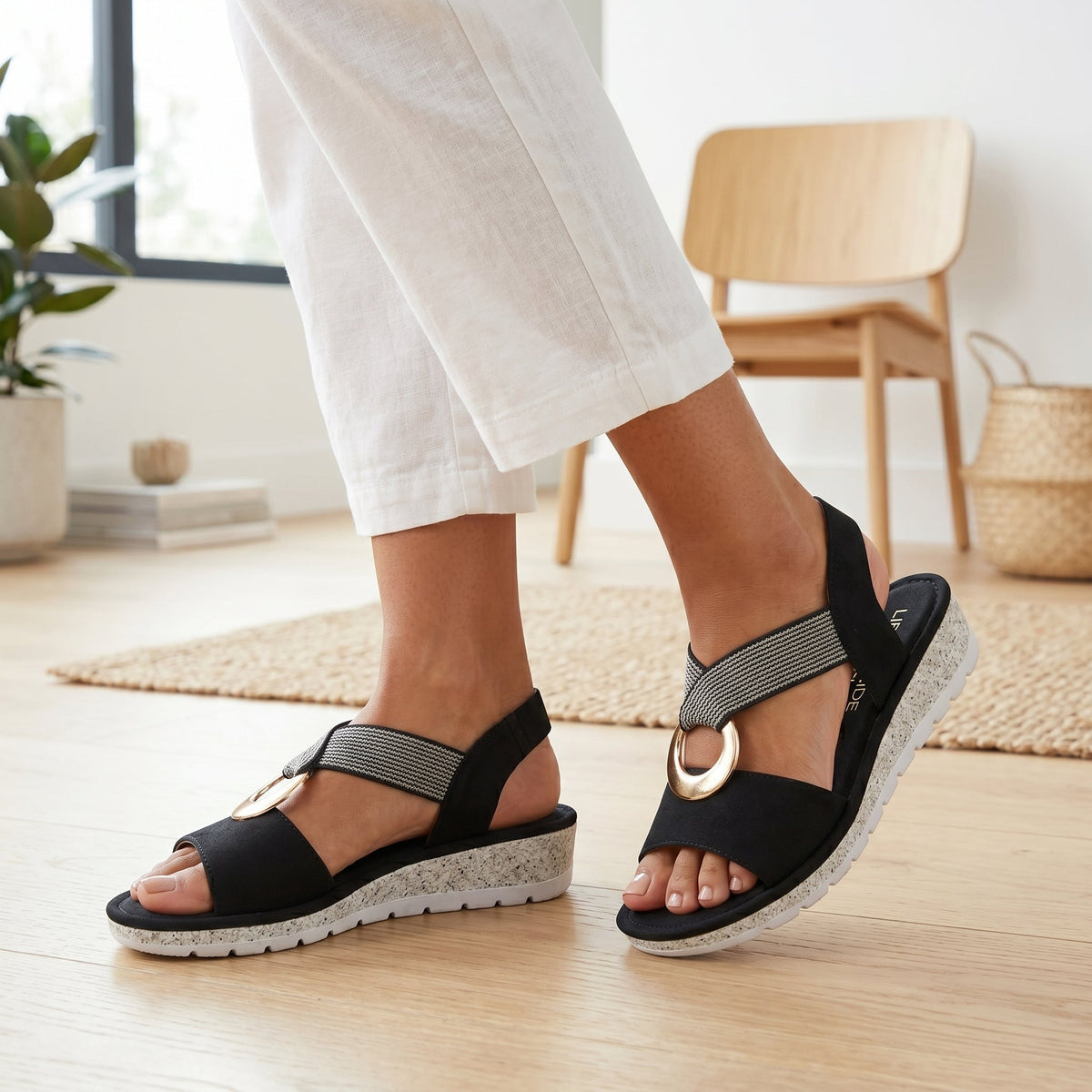 Gabriela | Textured Comfort Sandals