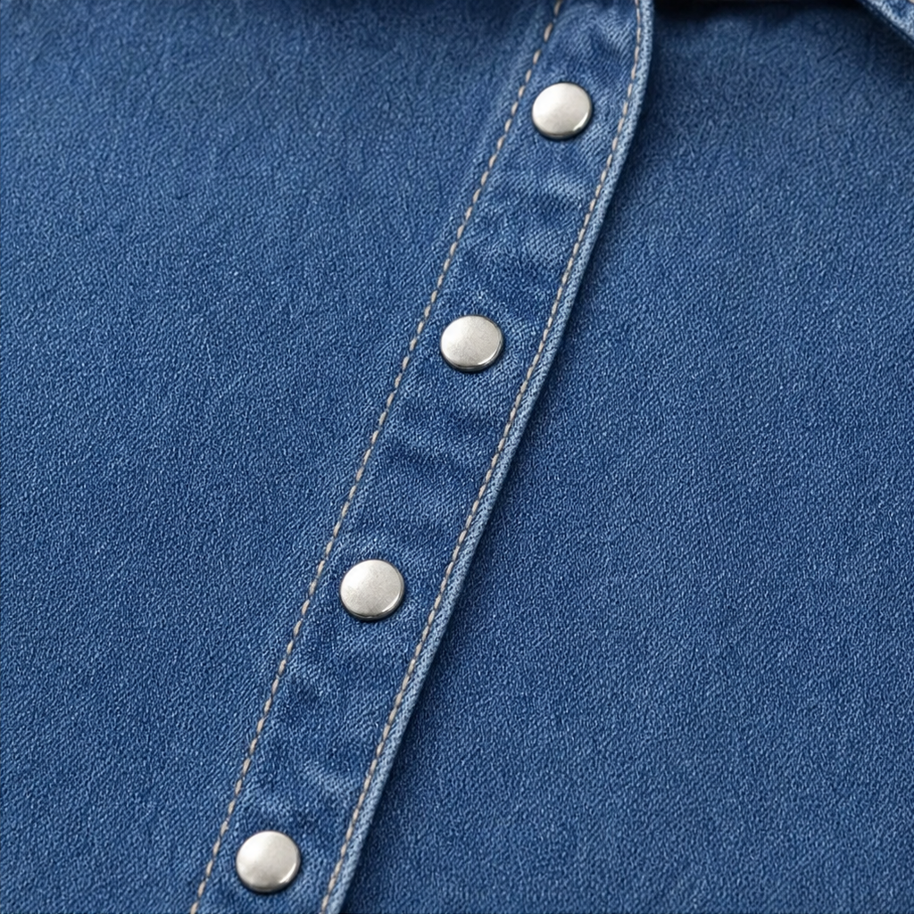 Marlene | Relaxed Denim-Look Midi Dress